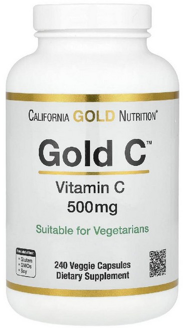 California Gold Nutrition Gold Vitamin C 캘리포니아 골드 뉴트리션 골드 비타민 C 영양 보충제 500mg 240정, 1개