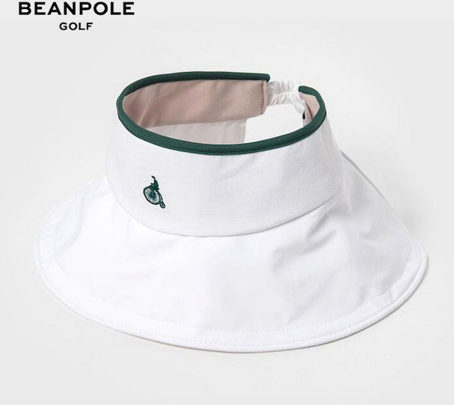 [빈폴골프] BJ238BA211 여성 소프트 와이드핏 썬바이저, WH 화이트, WH 화이트, 1개