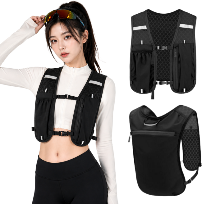 아렌도 초경량 러닝조끼 트레일러닝 블랙