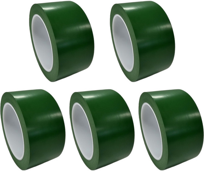 프로테이프 라인테이프 48mm*30M 초록 5개 바닥라인테이프 PVC 안전 경계 주차표시 구획 동선 사선