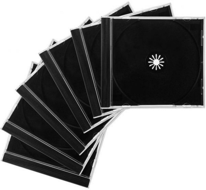 6 PCS 표준 싱글 클리어 CD 주얼 케이스 조립된 블랙 트레이가 있는 10mm 슬림 CD 보관함 보호 교체용 내구성 있는 플라스틱 CD DVD 커버 자동차 액세서리, Black Tray/ 6 PCS