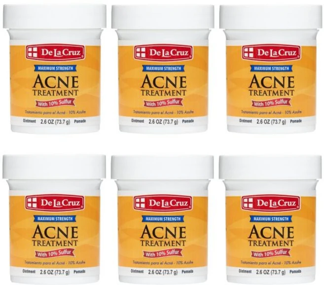 마스크 데일리 보습 드 라 크루즈 유황 연고 얼굴과 몸을 위한 낭포성 여드름 치료 매일 10분 스팟 트리트먼트 여드름을 5.5온스 해소하는 안전하고 효과적인 게임 체인징 호르몬, 2.6 Ounce (Pack of 6) - 쿠팡