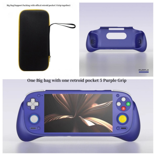 2025 신형 레트로이드 포켓 5 그립 보호 TPU 케이스 RP5 그립 게임 컨트롤 핸들 스탠드 홀더 보호 커버, [05] Bag with Grip PP