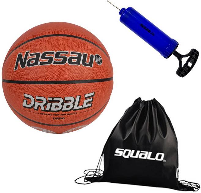 낫소 PU 농구공 드리블 DRB 손에 잘 감기는 우수한 밀착성 방수 내마모성 우수, DRB + SQ공가방 & 펌프, 1개
