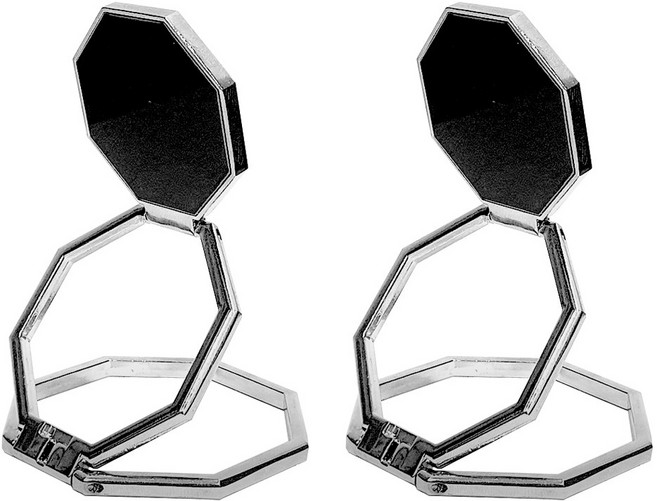 JS라이프 옥타링 접이식 스마트링 거치대, 실버, 2개