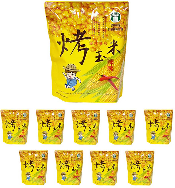 台西鄉農會 烤玉米(辣味), 100g, 10個