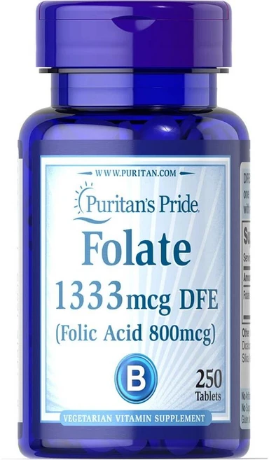 퓨리탄스프라이드 엽산 800mcg Puritans Pride Folic Acid, 1개, 250정 - 쿠팡