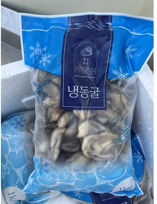 산지직송 세척 싱싱한 통영 깐굴 가열조리용 개별 지퍼백포장 통영석화 생굴 냉동굴, 1개, 1kg(냉동굴 중)