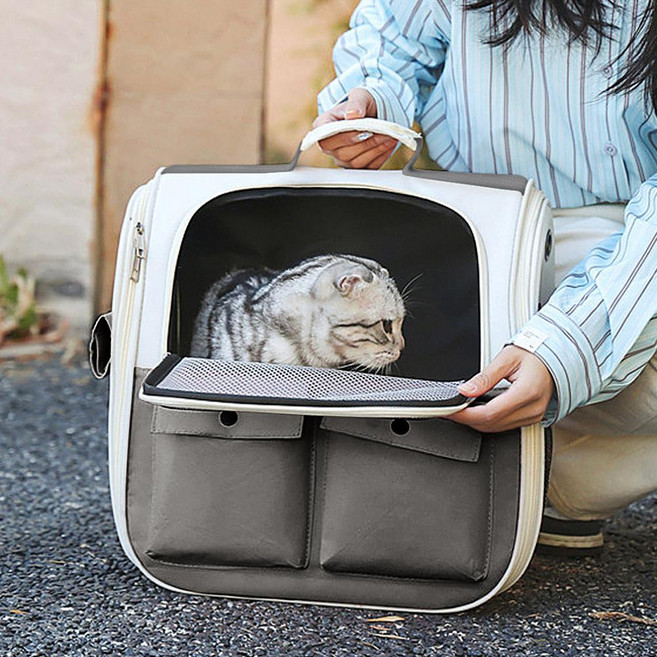 도매왕 포에버펫 반려동물 백팩 이동가방 고양이 외출가방 강아지 패브릭캐리어, 단품