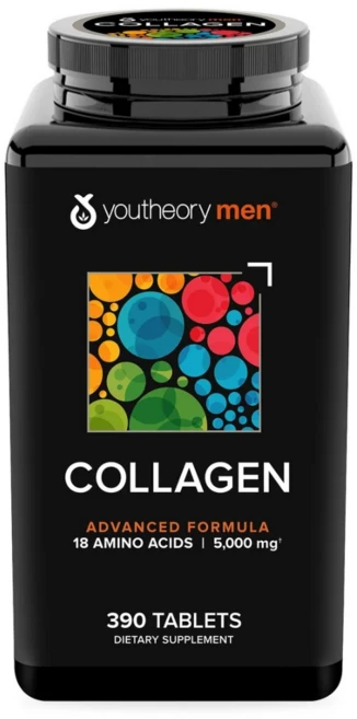 미국 코스트코 Youtheory Men 콜라겐 5000mg 390정, 1개, 65회분 - 쿠팡