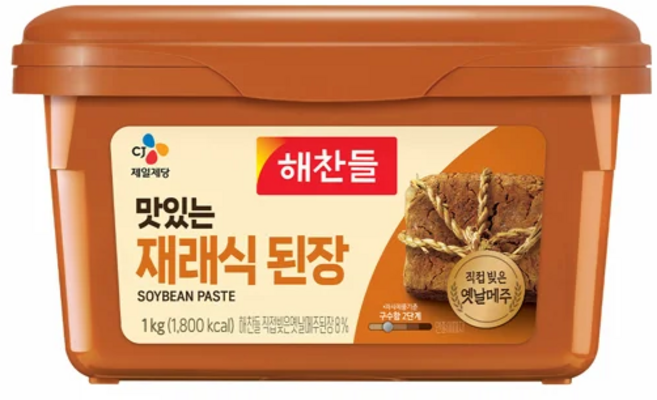 해찬들 맛있는 재래식 된장, 1kg, 3개