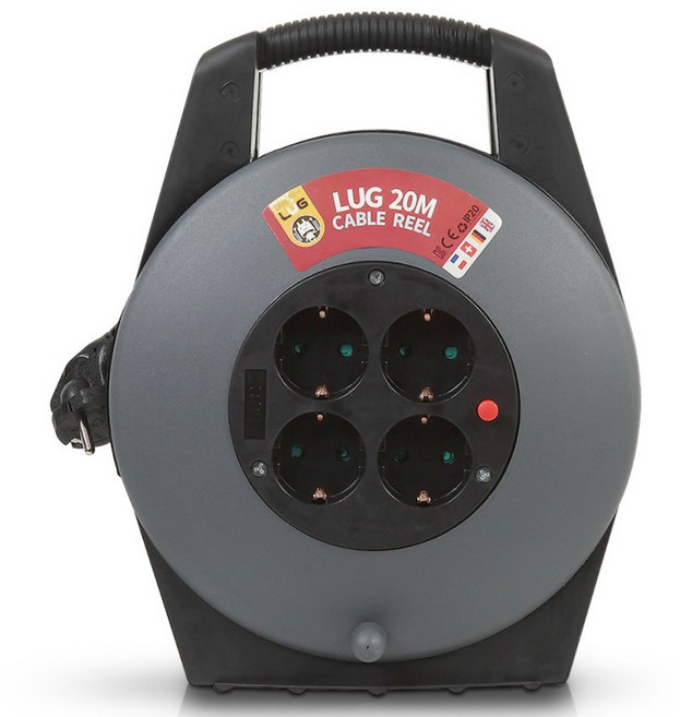 러그 4구 20M 1.5SQ 블랙 슬림형 전기릴선 캠핑릴선, 1개