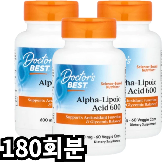 닥터스베스트 알파 리포산 600mg 180정 60VC, 1세트, 180회분 - 쿠팡