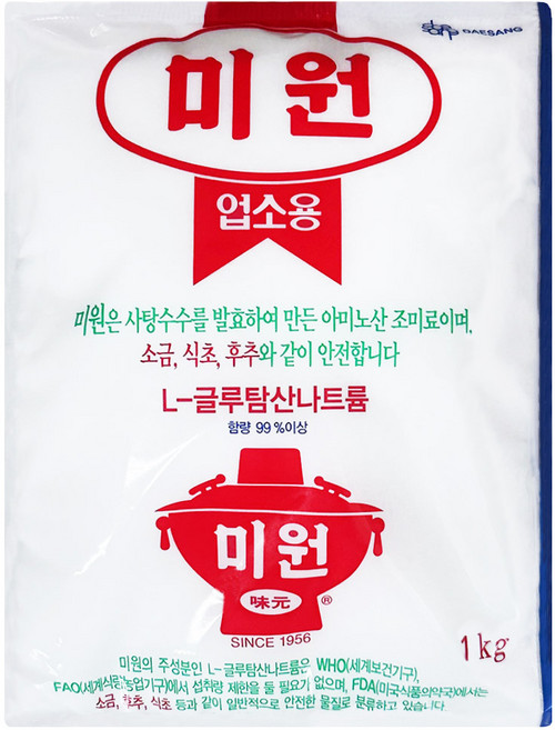 대상 청정원 미원 업소용, 2kg, 6개
