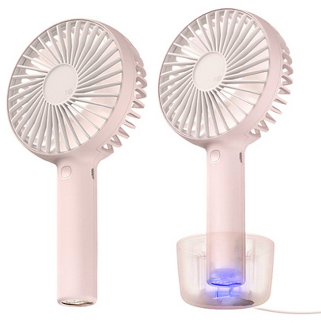 무선선풍기 한국 n9 핸드 헬드 소형 팬 휴대용 데스크탑 음소거 높은 바람 usb 충전 휴대용 학생 어린이, 사쿠라파우더 n9-pro2 업그레이드 모델 250