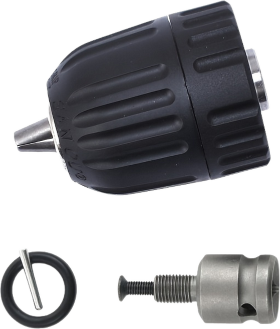 원터치 드릴척 0.8~10mm 1/2인치 임팩트 렌치 에어 임팩트 호환 자동잠금 척 & 어댑터 2종 세트, 1개