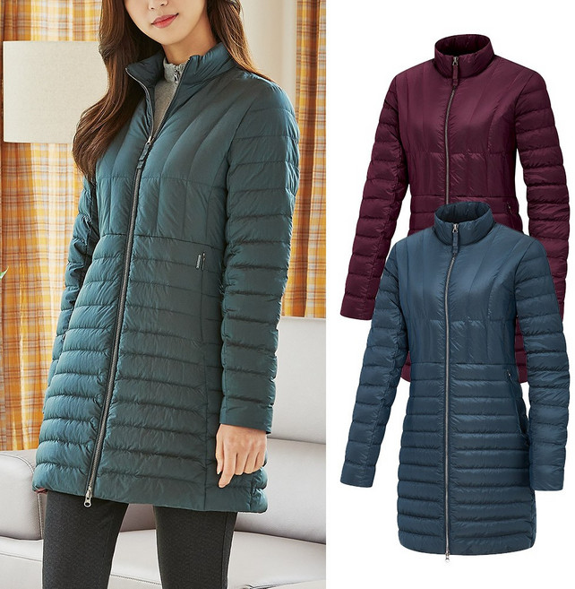 콜핑 여성 겨울 구스다운 여자 경량 패딩 자켓