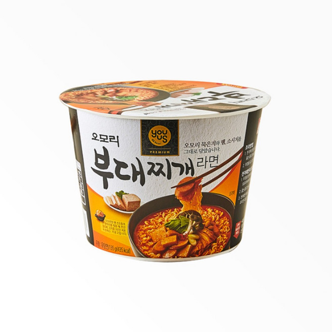 오모리 부대찌개라면 큰컵 135g, 12개