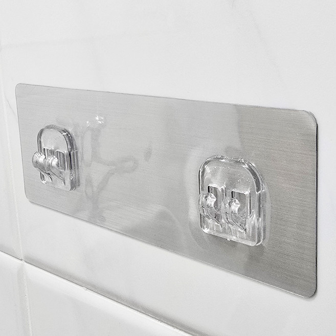 와이어 선반 접착패드 2구 / 욕실 화장실 선반 접착 후크 무타공, 1개