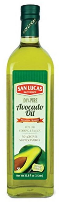 산 루카스 100% 순수 아보카도 오일 코셔 1리터 (999.5ml) San Lucas 100% Pure Avocado Oil Kosher 1 Liter (33.8 Fl Oz), 1개, 999ml