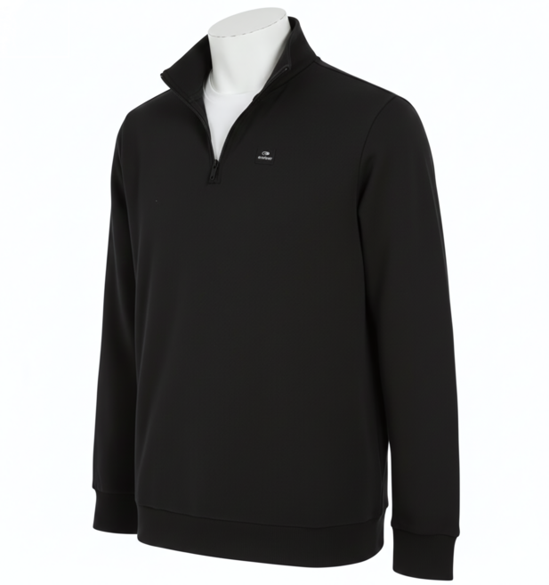 백화점정품 아이더 EIDER 세미오버 커플 하프집업 맨투맨 티셔츠 데일리 클래식 가을 겨울 블랙 기본티 (양말증정)