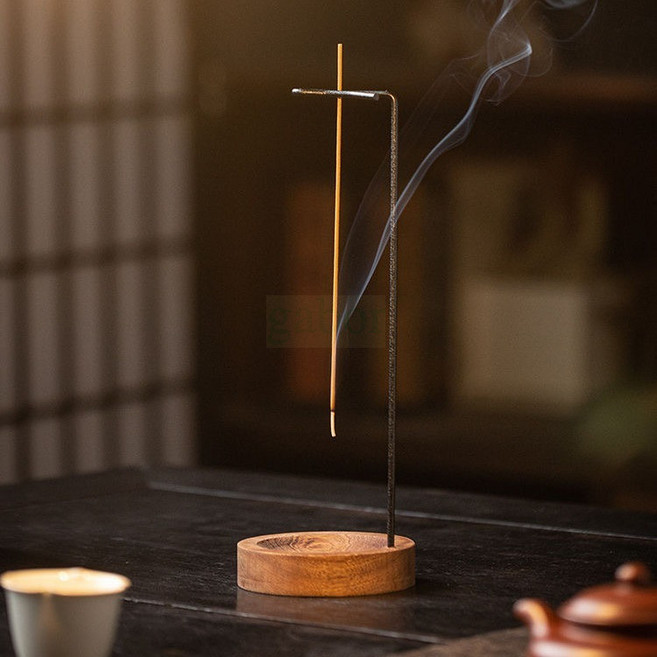 雨林薰舍倒掛香座 木座香爐 禪意室內傢居飾品, 1個