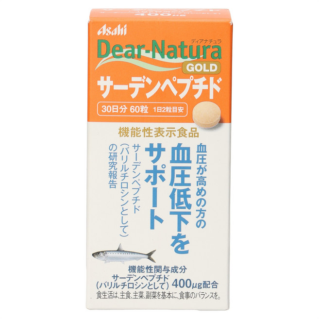 Asahi 디어 내츄라 골드 서든 펩티드 400ug 타블렛, 1개, 60정