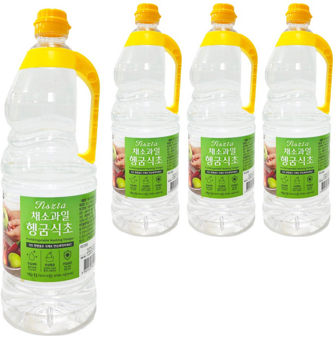 과일 야채 채소 헹굼용식초, 4개, 1.8L