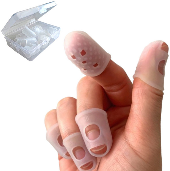 제이스토어 실리콘 손가락 골무 1호, 흰색, 10개