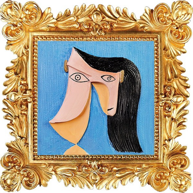 집콕취미상품 피포팝업페인팅 3D입체 부조화 DIY조소품 석고판그림색칠 M23 피카소 추상화 size 17x17cm, 1개