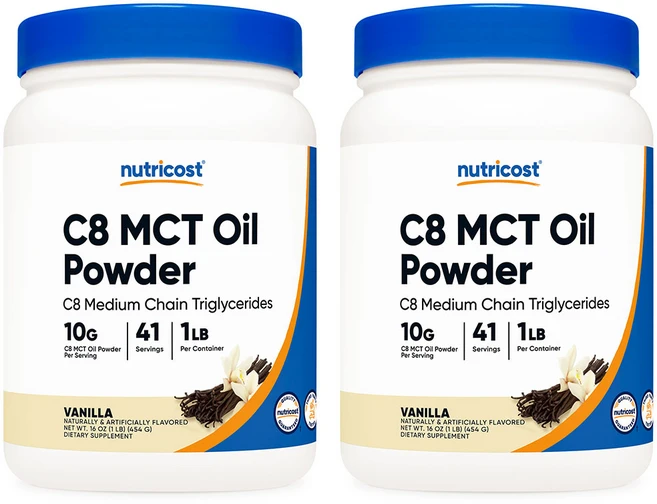 뉴트리코스트 C8 MCT 오일 파우더 1lb 바닐라맛, 32회분, 454g, 2개 - 쿠팡
