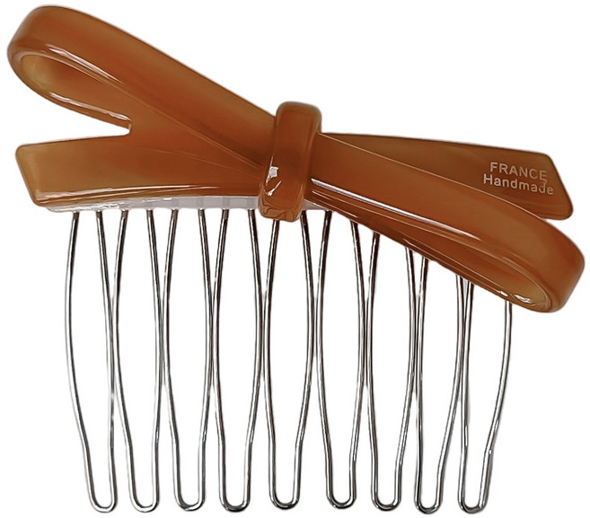 프렌치 헤어 빗 앞머리 및 정수리 흩어지는 머리카락 고정 역삽입 헤어컴브 침 후두부 업스타일 헤어 핀 빗 묶은 머리 반묶음 헤어 France Handmade