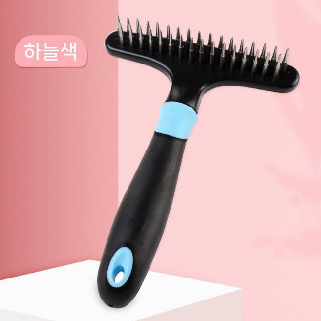 장모종 브러쉬 골든리트리버 빗 대형견 애견 미용기구 털제거 제모 전용 도구, A. 스카이블루