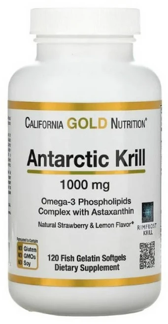 캘리포니아 골드 뉴트리션(CGN) 남극 크릴오일 1000mg 120정, 1개 - 쿠팡