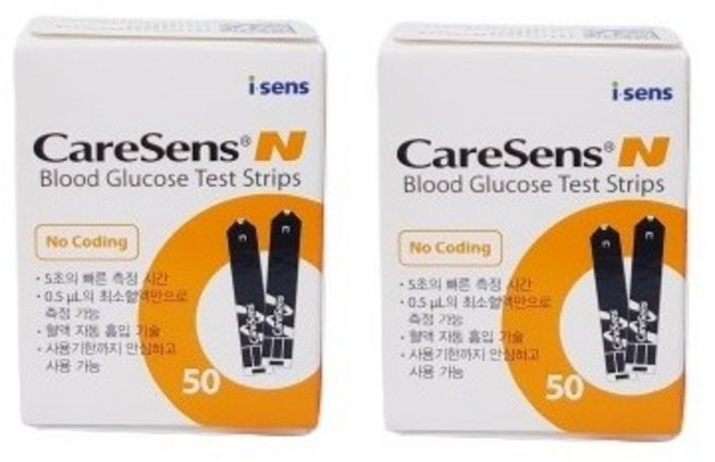 아이센스 케어센스N 혈당검사지 혈당시험지 100매 당뇨소모성재료 사용기한2027년08월, 100개입, 1개
