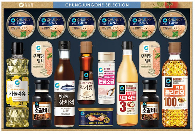 청정원3호 25년 추석선물세트 혼합세트 3개 참치액 눈꽃소금 참기름 우리팜델리 올리고당, 3세트