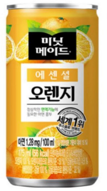 미닛메이드 오리지널 오렌지 주스, 175ml, 60개