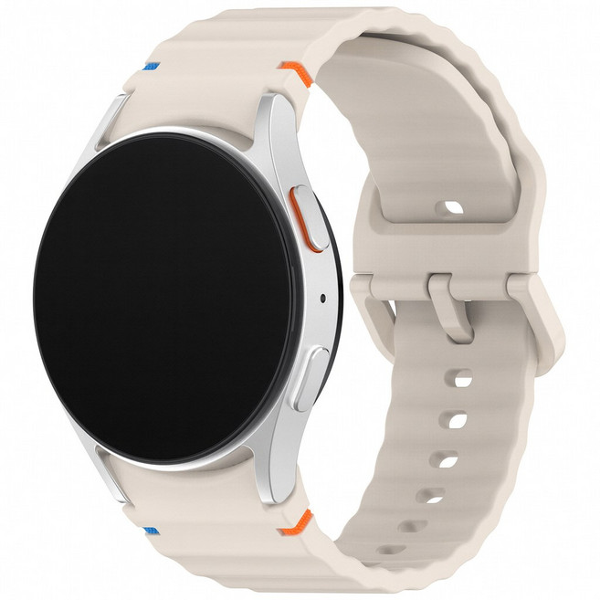 소울랜드 갤럭시워치 호환 20mm 전용 실리콘 스트랩 밴드 워치7/6/6클래식/워치5/5프로/워치4/워치4클래식, 스타라이트