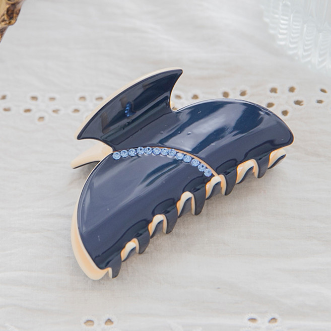 MISS21 롤링턴 반달 스톤 집게핀 헤어핀 머리핀 (hp1653)