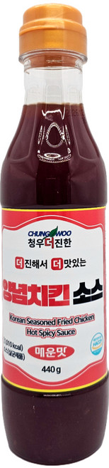 청우 더진한 양념치킨 소스 매운맛, 440g, 1개