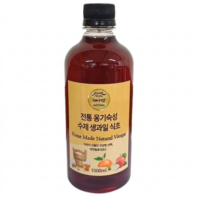 해아람 생강식초 자연발효 수제 식초, 1개, 1L
