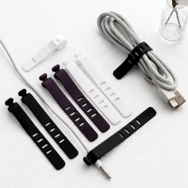 마지온 케이블 전선 정리 홀더, 화이트, 10개