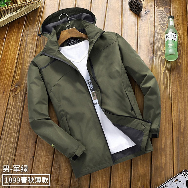 大尺碼L-7XL防水防風衝鋒外套 輕薄刷毛連帽機能登山風衣外套