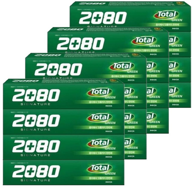 2080 시그니처 토탈그린 치약 125g, 16개
