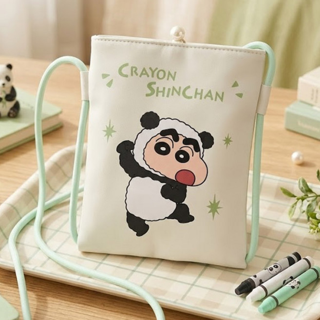 짱구 정품 판다 인형 코스튬 미니백 휴대폰 크로스가방 유치원 등원룩 조카 선물