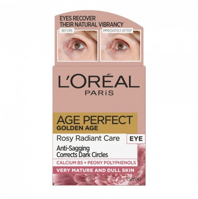 로레알 파리 에이지 퍼펙트 골든 에이지 로지 아이크림 Loreal Paris Golden Age Rosy Eye Cream, 1개, 15ml
