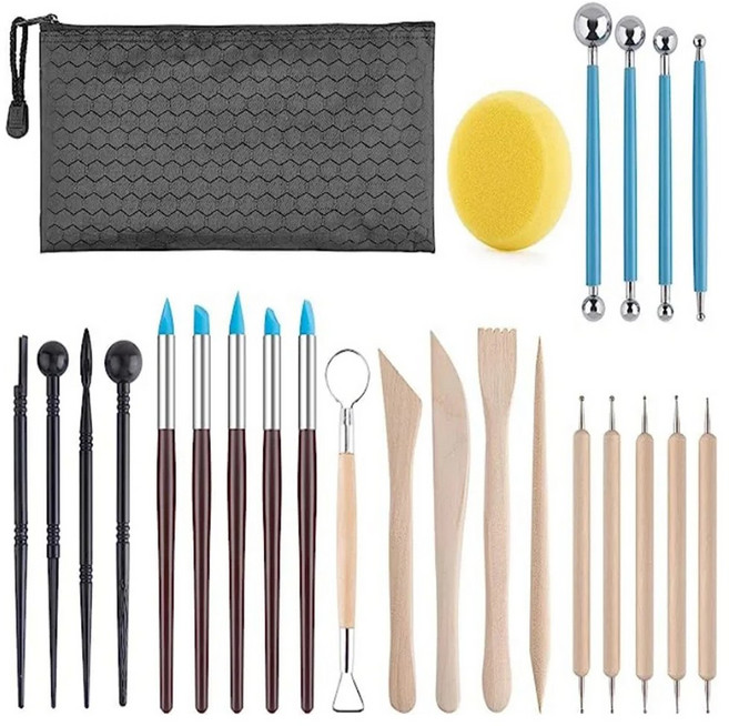 라라공방 점토 공구 조소 도구 세트 24종