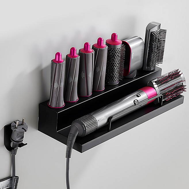 무타공 메탈 벽걸이 7구 드라이기 거치대 다이슨 에어랩 호환용, 본상품선택, 1개, 단품