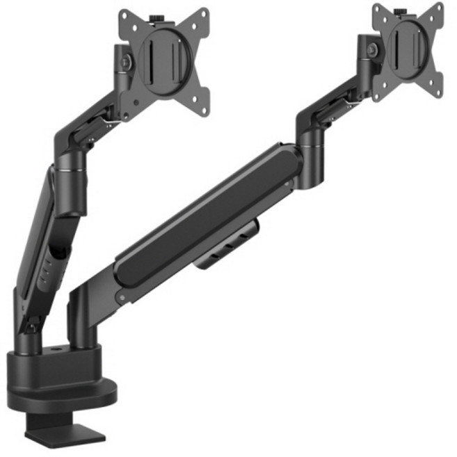 _AMADS 듀얼 모니터암 책상위를 깨끗하게 모니터브라켓설치 발송 깔끔 복잡한 책상을 모니터로 정리 장시간 컴퓨터 사용 카멜마운트, 화이트, 1개