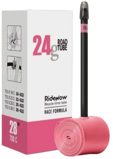 Ridenow 超輕量TPU內胎 新版黑色氣嘴 24g 700C 公路車內胎, 1個